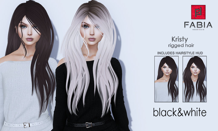 -FABIA- Mesh Hair   < Kristy> Black&White