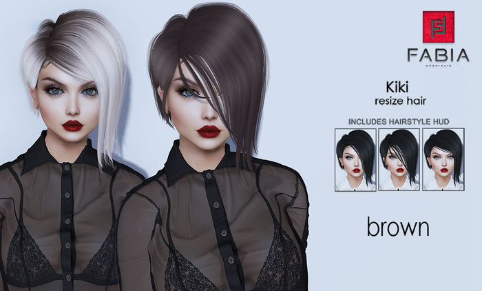 -FABIA- Mesh Hair   < Kiki> Brown