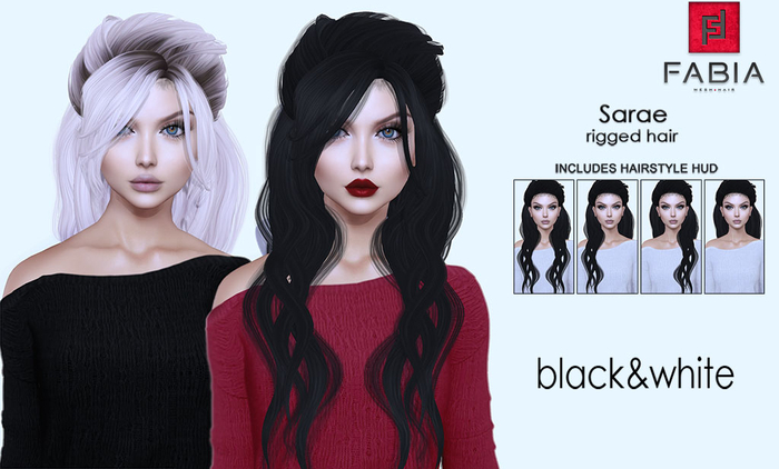 -FABIA- Mesh Hair   < Sarae> Black&White
