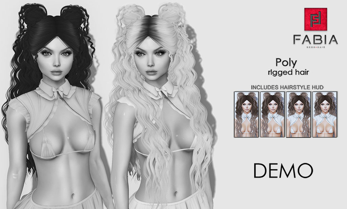 -FABIA- Mesh Hair   < Poly> DEMO