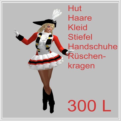 Gardefrau Rot Schwarz