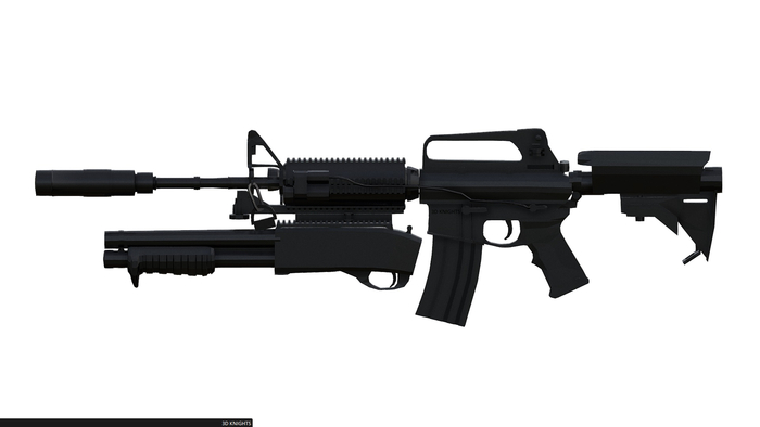 Scripted M4 "Master Key" Tactical Assault Rifle by 3D Knights / Modify Transfer