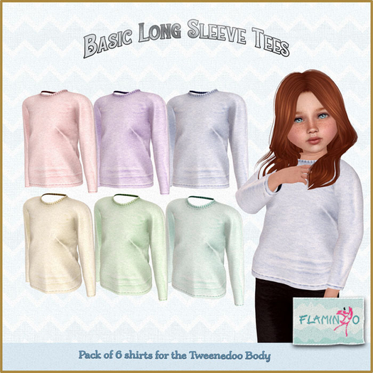 Tweeneedoo Basic Long Sleeve Tees Pastels