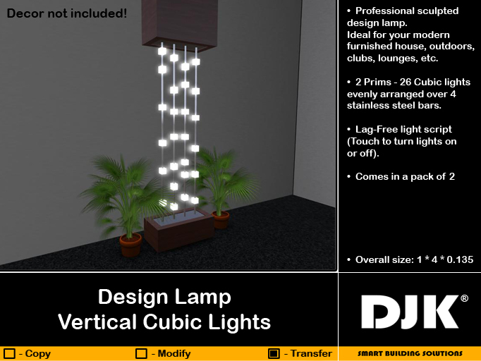 DJK -- Design Lamp (Vertical Cubic Lights)