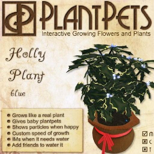PlantPet Seed [Holly Plant *Blue*]