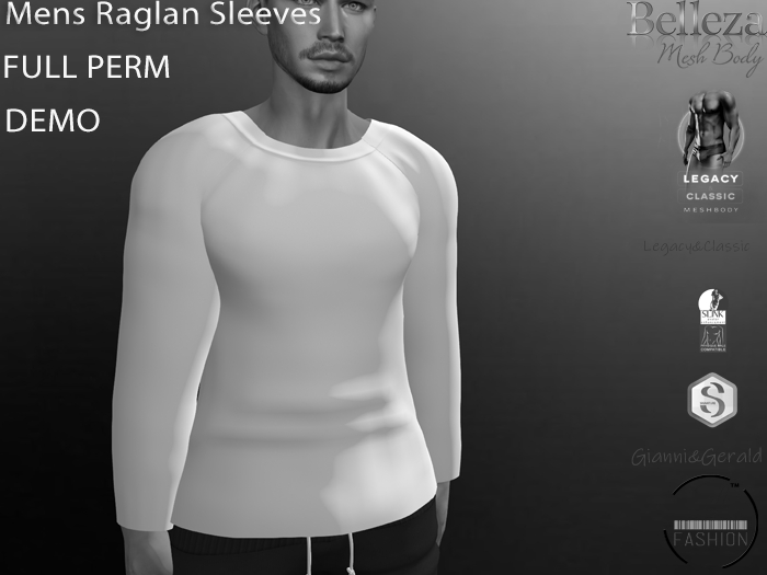 Mens Raglan Sleeves  DEMO