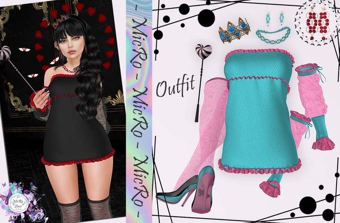 - MicRo - Outfit Princess Aqua Pink