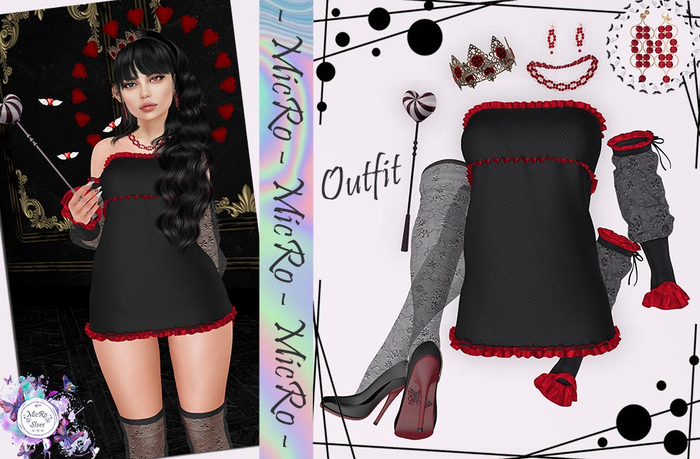 - MicRo - Outfit Princess Black Red 
