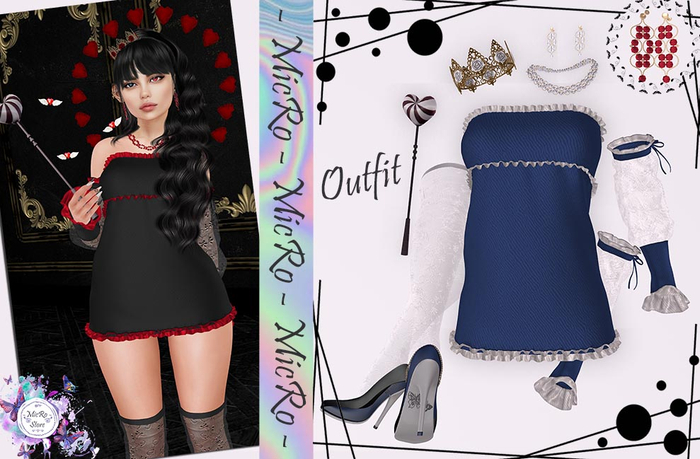 - MicRo - Outfit Princess Blue White