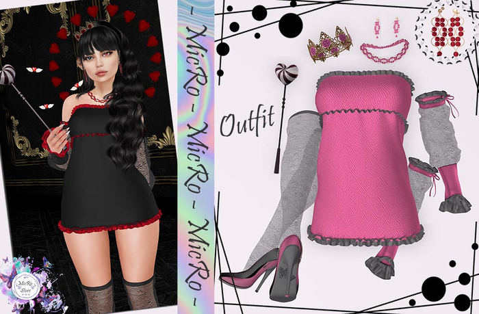 - MicRo - Outfit Princess Gray Pink