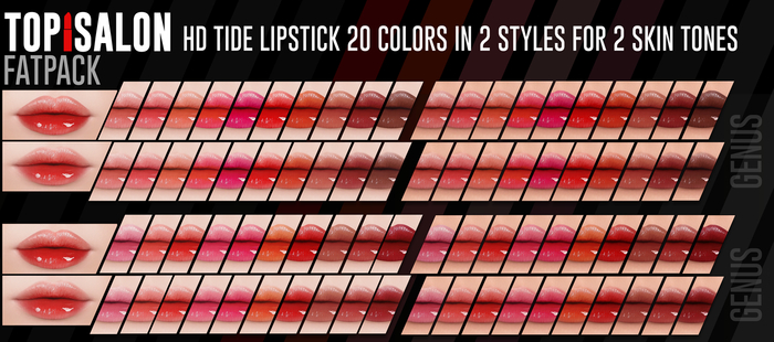 TOP1SALON - HD TIDE LIPSTICK (Genus) FATPACK