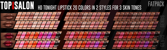 TOP1SALON - HD TONIGHT LIPSTICK (Genus) FATPACK