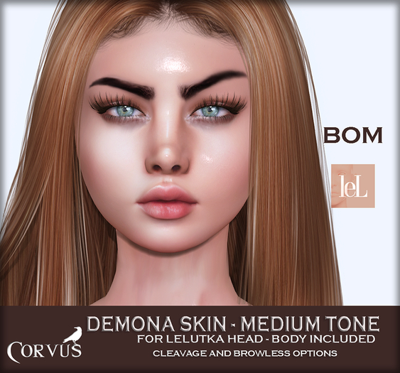 Corvus : Demona Skin Medium Lelutka BOM