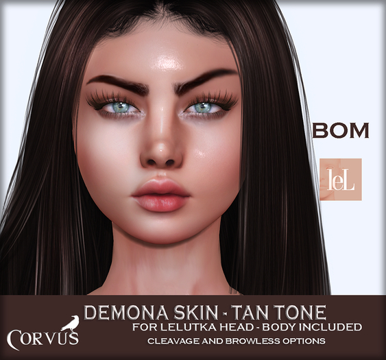 Corvus : Demona Skin Tan Lelutka BOM