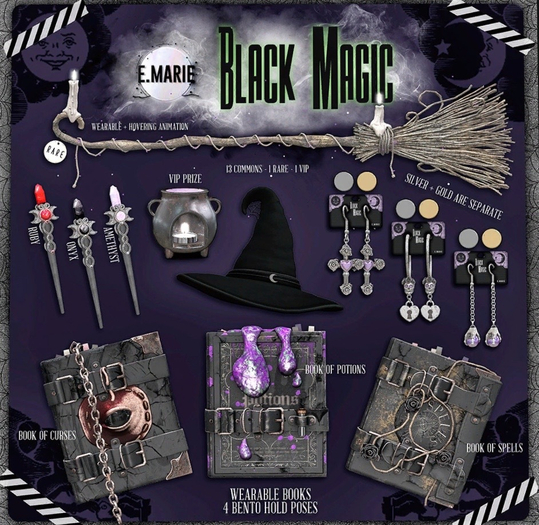 e.marie // Black Magic Gacha - Cross Earrings Gold