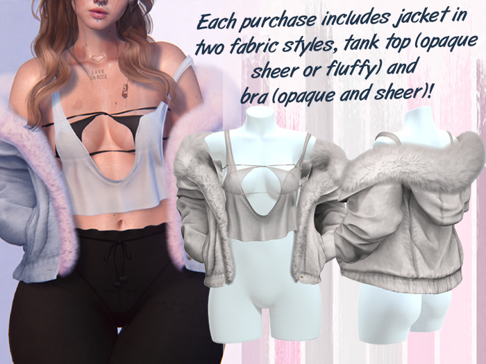 Lunar - Lamu Jacket & Top & Bra - Grey