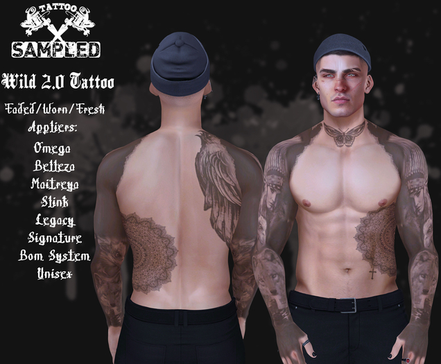 Sampled - Wild 2.0 Tattoo (Unisex) // BOM System & Appliers