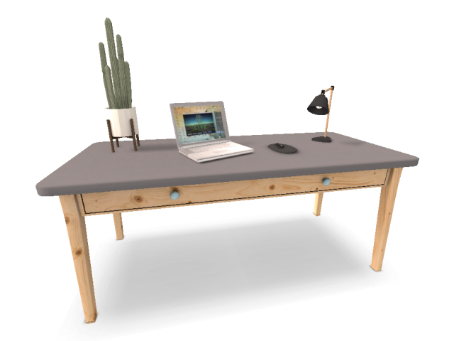 MissM - Lilly Office Table With Decor