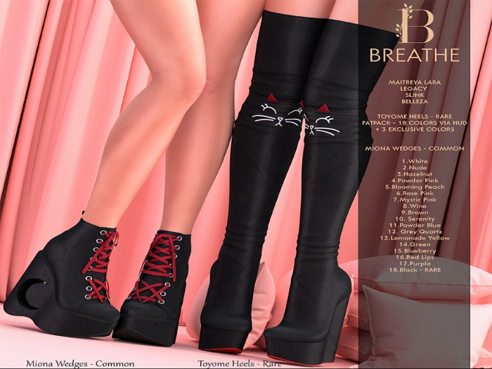 [BREATHE]-Miona Wedges-Powder Pink-M.Lara