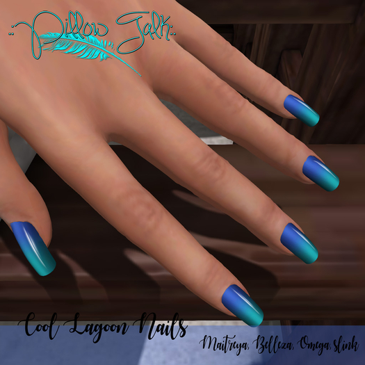 .:Pillow Talk:. Cool Lagoon Nails