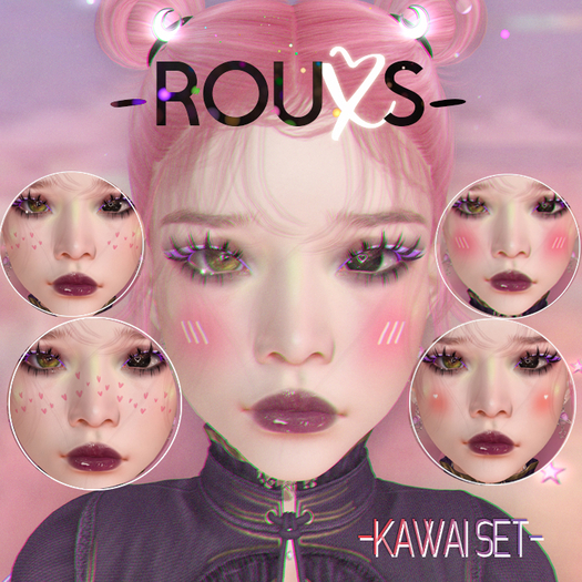-ROUXS- kawai set (blush & hearts)