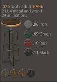 .07 [ kunst ] - Stool / Adult RARE
