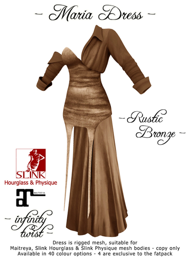 [Infinity Twist] MARIA DRESS - RUSTIC BRONZE