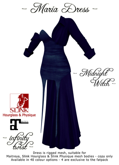 [Infinity Twist] MARIA DRESS - MIDNIGHT WITCH