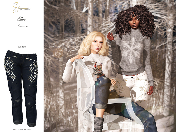 S&P Olive denim raw (wear to unpack)