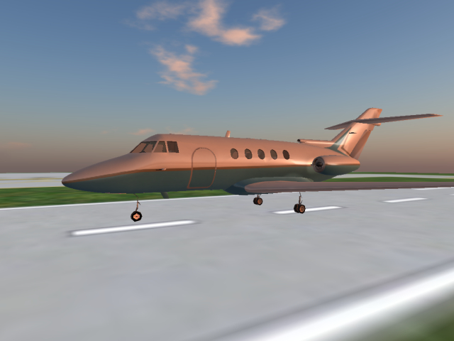 Private Jet Hawker 800 - Blue