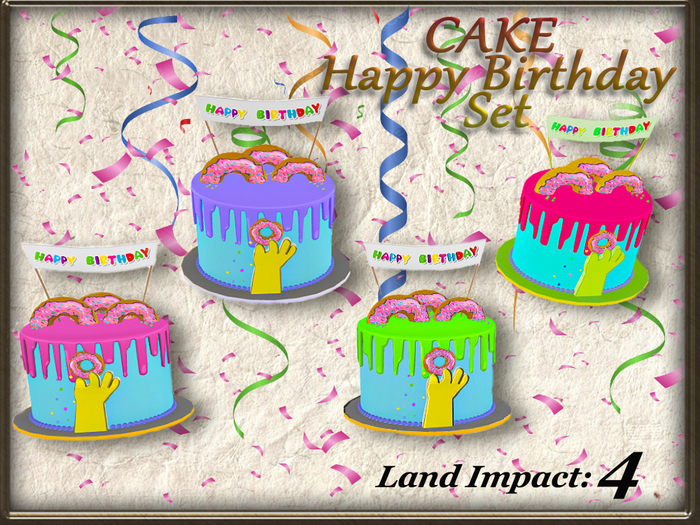 CAKE - Happy Birthday Set ( 4 Li ) Full Perm