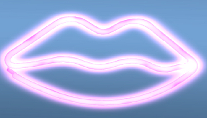 neon pink lip