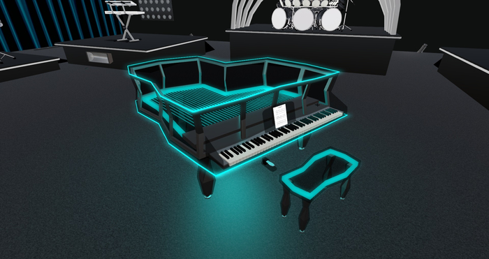 Neon Piano - Black