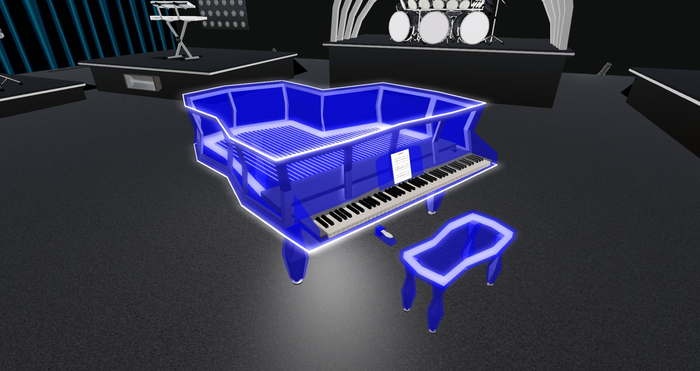 Neon Piano - Blue