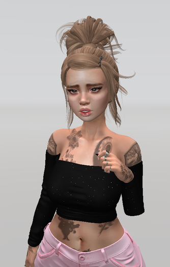 Blond Hair - Tied in a bun
