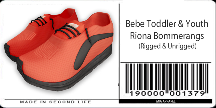 Mia Bebe TODDLER & YOUTH Riona Bommerangs - Ruby [Wear]