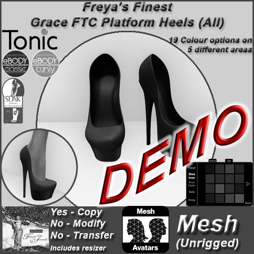 DEMO - FFJ Grace FTC Platform Heels (Left foot only)