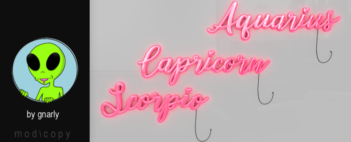 A gnarly zodiac neon sign -  Scorpio