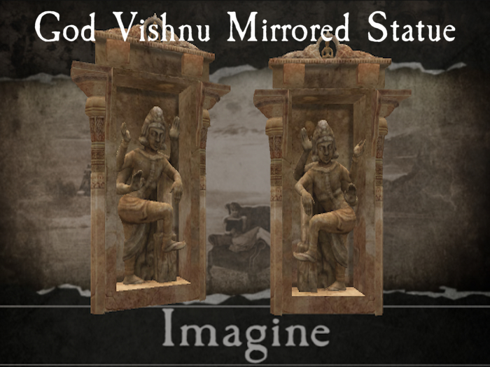 I: God Vishnu Mirrored Statue