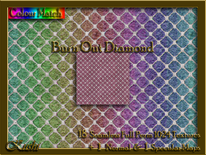 Burn Out Diamond Seamless Texture Set