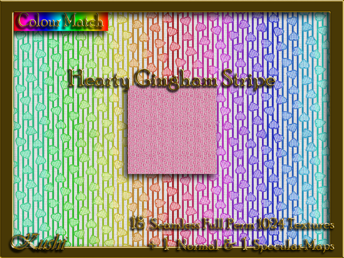Hearty Gingham Stripe Seamless Texture Set