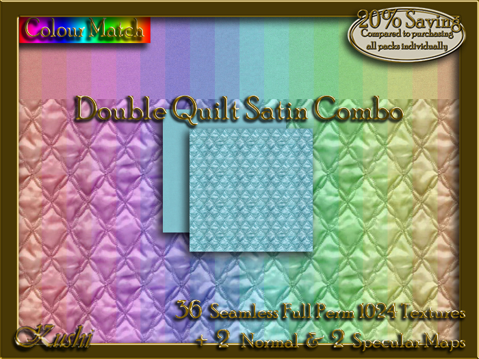 Double Quilt Satin Combo Seamless Texture Set