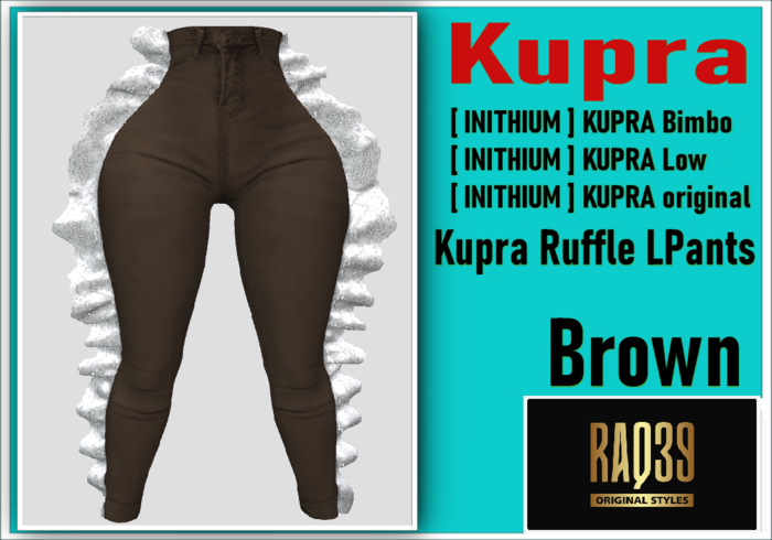 [R39]Kupra Ruffle LPants Brown