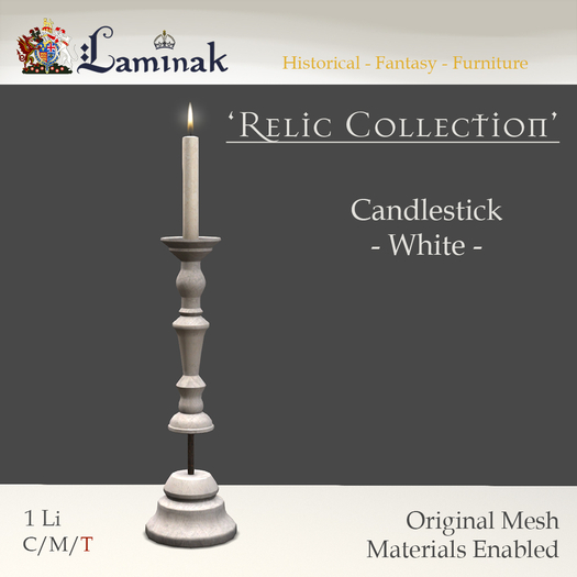 Laminak - Relic Collection - White Candle Stick