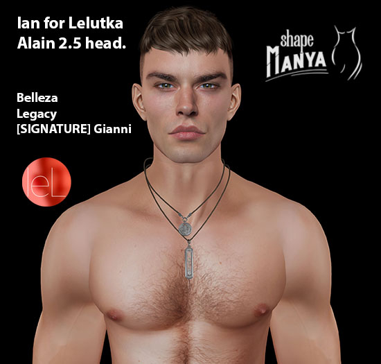Shape Manya - Ian for Lelutka Alain 2.5 head.