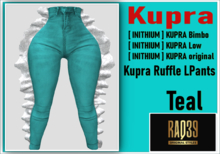 [R39]Kupra Ruffle LPants Teal