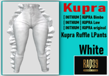 [R39]Kupra Ruffle LPants White