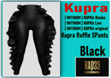 [R39]Kupra Ruffle SPants Black