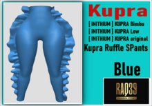 [R39]Kupra Ruffle SPants Blue