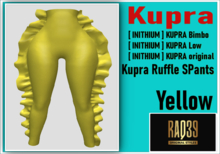 [R39]Kupra Ruffle SPants Yellow
